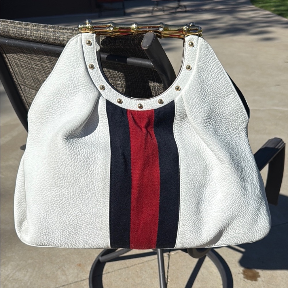 EUC! Gucci 2004 Tom Ford Metal Bamboo Bar  Hand Bag Excellent Condition